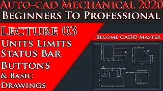 AutoCAD Tutorial for Mechanical Engineering | Auto CAD Mechanical For Beginners | Basic Drawings