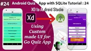 24. Multiple Choice Quiz App with SQLite Integration Part 24 -  XD to Andorid - Android Tutorial