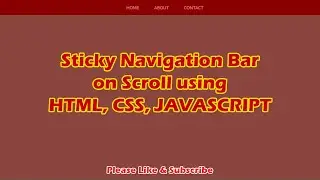 Sticky Navigation Bar on Scroll using HTML, CSS | Fixed Navbar on Scroll