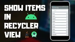 Show List Items In RecyclerView | Android RecyclerView Tutorial