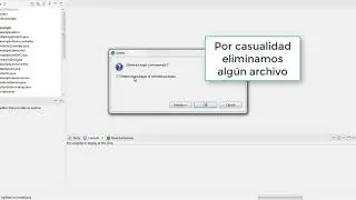 Restaurar archivos eliminados de Eclipse IDE
