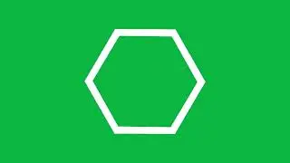 Hexagon Abstract Loading Icons on Green Screen Background | 4K | FREE TO USE