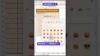 Insert Emoji in Excel 🤔😮| OMG😱Most Useful Excel Tricks 👍⌛🔥 