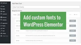 Add custom fonts to WordPress Elementor | Graphics Expert