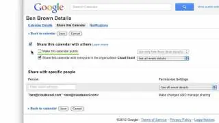 Share Google Calendars