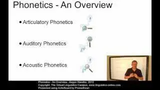 PHO101 - Phonetics (Overview)