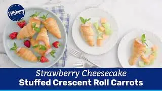 Strawberry Cheesecake Stuffed Crescent Roll Carrots | Pillsbury