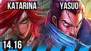 KATARINA vs YASUO (MID) | Legendary, 700+ games | EUW Master | 14.16