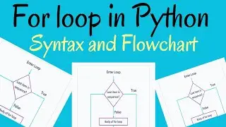 What is For loop in Python? Syntax and flowchart of for loop. #python #for @simanstudies