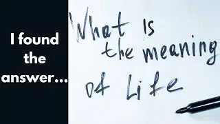 What is the meaning of life? I found the answer.