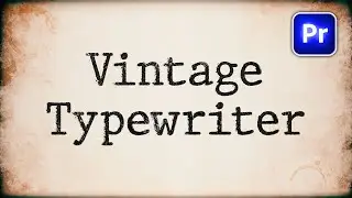 Typewriter Text Effect In Premiere Pro