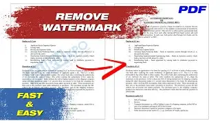 How To Remove Watermark From PDF File | Fast & Easy!