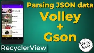 Parse Json Using Volley |  Android Volley Library Tutoria l  recyclerview + json parsing