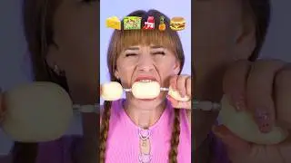 ASMR Emoji Cheese, Burger, Juice Mukbang #shorts