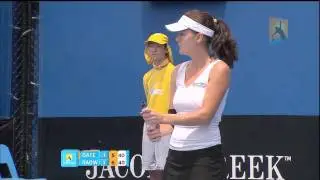 Racquet Flies Off Handle | Australian Open 2011