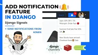 Add Notification Feature in Django | Django Channels | Schedule Notifications | Send from Admin