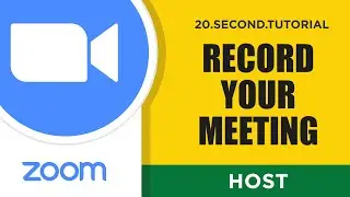 Record your meeting – Host Zoom Tutorial #29