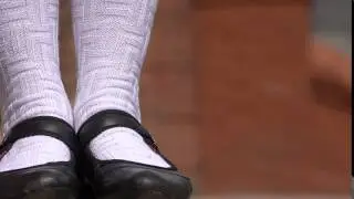 Female Wearing Black Shoes And White Socks