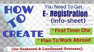 How to Create E-Registration for OFW? #eregistration #dmw