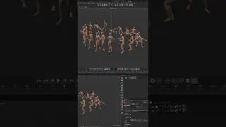 Dancing Merge frames Mesh with Cinema 4d & Mixamo