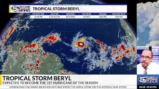 Tropical Storm Beryl Forms, Forecast to Become a Hurricane