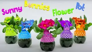 SUNNY BUNNIES FLOWER POT - GET BUSY IN SPRING | Making Arts and Crafts For Kids