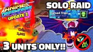 NEW Solo Cursed Train Raid ft. Natsu & Shino | 3 Units (No Requiem/Almighty) Roblox Anime Defenders