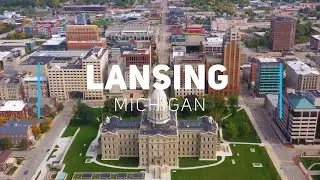 Lansing - the capital city of Michigan | 4K drone footage