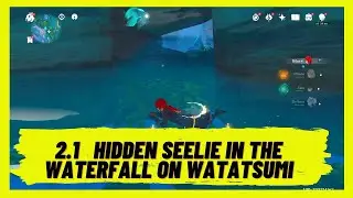 Genshin Impact 2.1 - Hidden Seelie in the Waterfall - Watatsumi Island