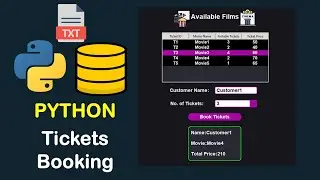 TICKETS BOOKING SYSTEM PYTHON CUSTOMTKINTER GUI PROJECT WITH SQLITE DATABASE