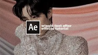 wiggle text after effects tutorial | #LIA