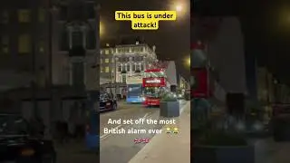 Bus crashed and is now complaining that it is under attack! Polite British alarm