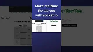 Realtime tictactoe #webdevelopment #scoketio