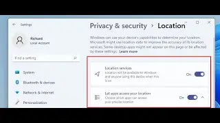 How to Enable or Disable Location Services in Windows 11