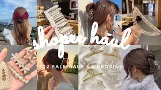 12.12 shopee haul sale & unboxing 🧸📦✨