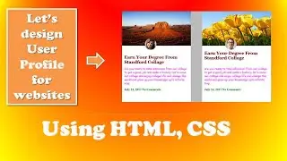 How to design User Profile for websites using HTML and CSS