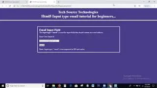 Html5 Input type email | Html5 Input type = 