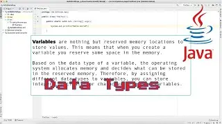 Java Tutorial 2 - Data Types Explained