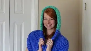 Beginners Knitted Hawk Hood Scarf