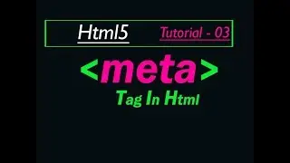 Meta Tag | Meta Tag In Html | Html Tutorial For Beginners | What Is Meta Tag | What Is Meta data