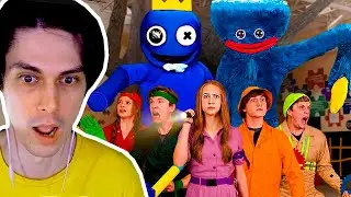 РАДУЖНЫЕ ДРУЗЬЯ В РЕАЛЬНОЙ ЖИЗНИ VS ХАГИ ВАГИ! - Rainbow Friends VS Huggy Wuggy / Reaction - Реакция