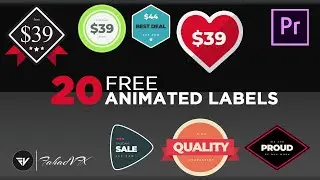 20 Free Animated Labels 2 | Premiere pro templates