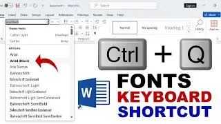 Change FONT with Keyboard Shortcut in MS Word | How to Assign Keyboard Shortcut for Font