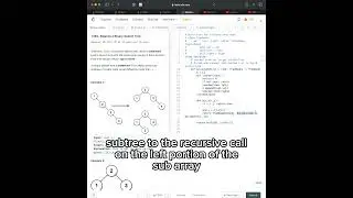 1382. Balance a Binary Search Tree part 2 #leetcode #leetcodecoding #faang #fang #computerscience