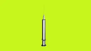 Syringe Rotation 3D Green Screen (Loop)