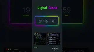 Digital clock animation #html#css#js#digital#clock