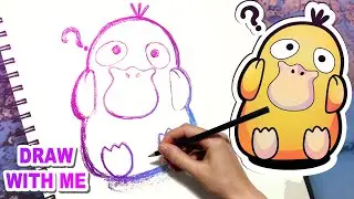 How to Draw Psyduck (Pencil) EASY Art Lesson