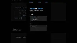 Senior vs Senior | HTML CSS Tips and Tricks 🔥  #html #coding #shorts #webdesign #css #htmlshorts