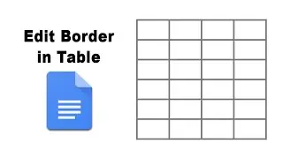 How to edit table borders in google docs document