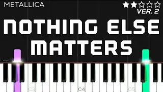 Metallica - Nothing Else Matters | EASY Piano Tutorial